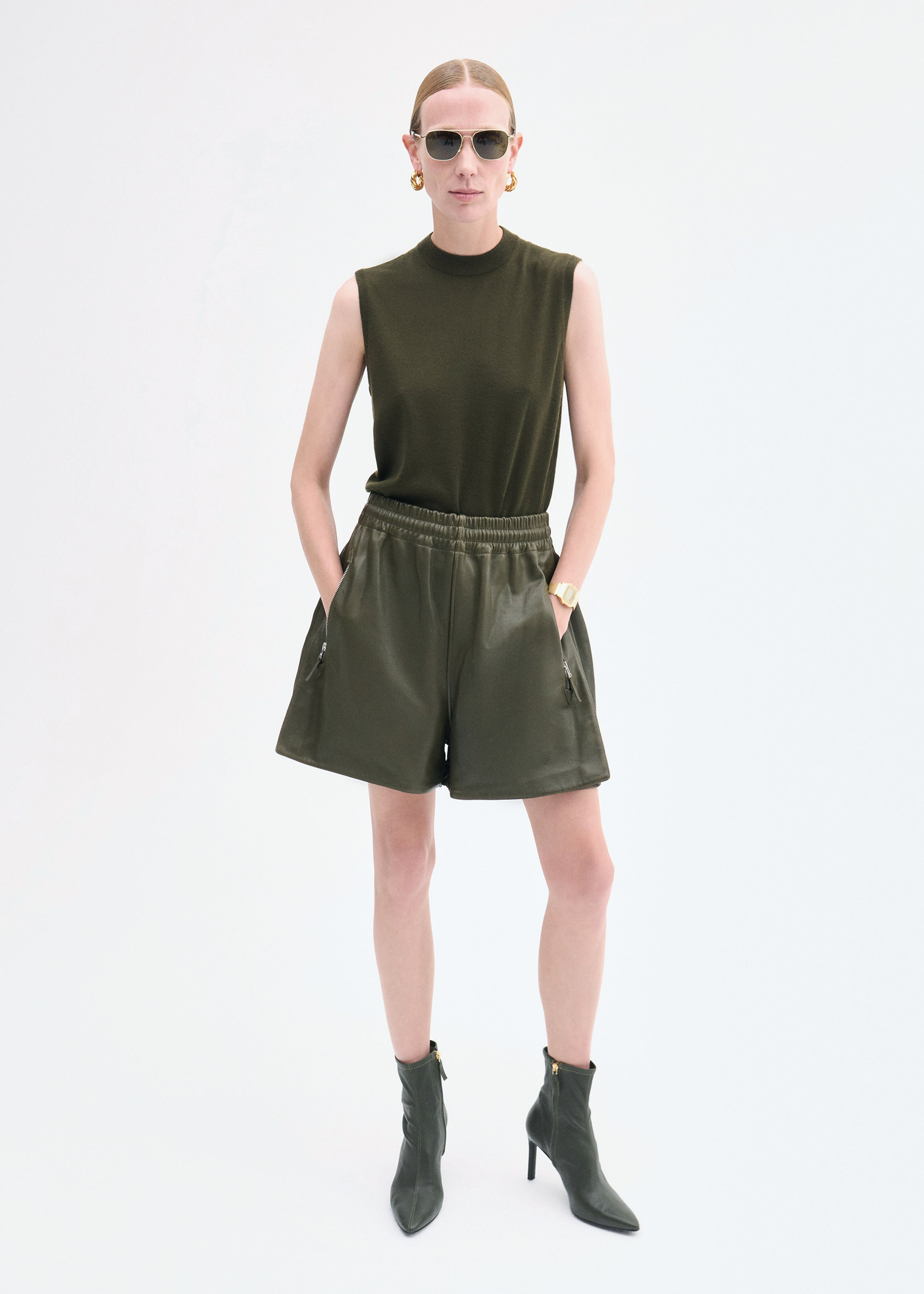 Combat Short in Leather - 2