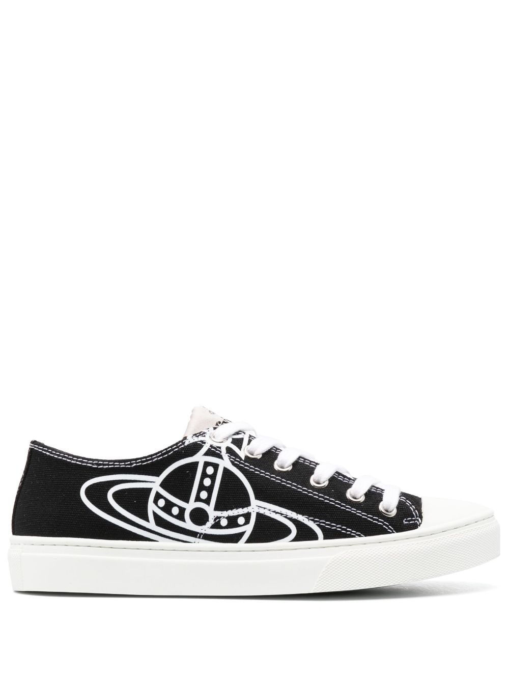 Orb-print canvas sneakers - 1