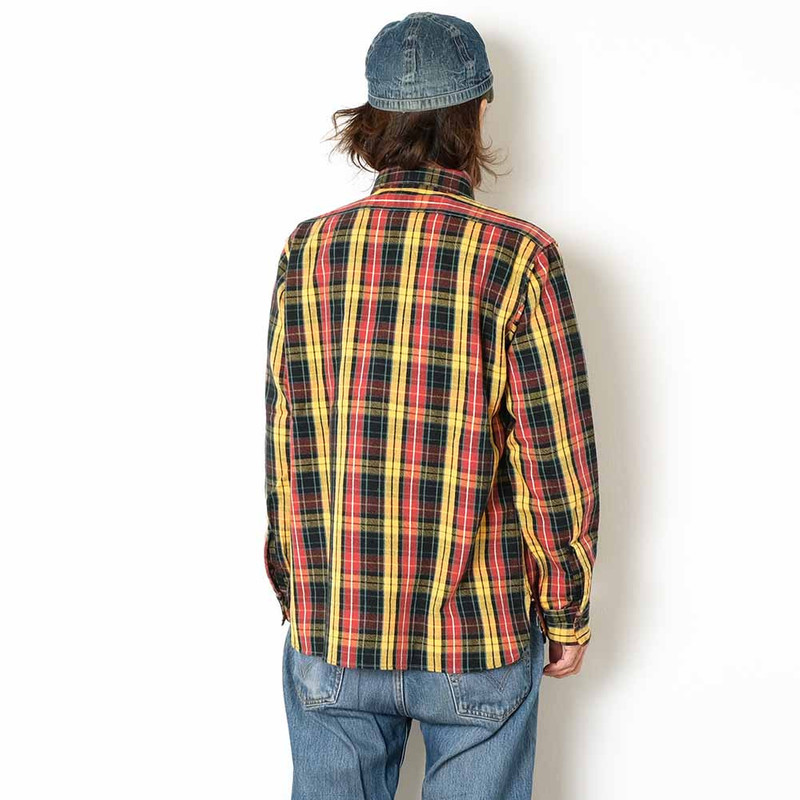 Lot.3022 FLANNEL SHIRTS WITH CHINSTRAP - F-Pattern - ONE WASH - WH-3022F24 10