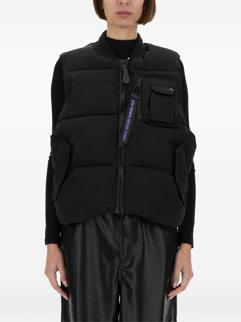 quilted chest-pocket gilet 1