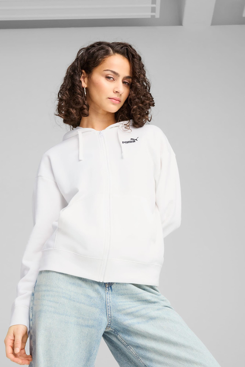 PUMA Essentials Small No. 1 Logo Fleece Women's Comfort Full-Zip Hoodie outlook