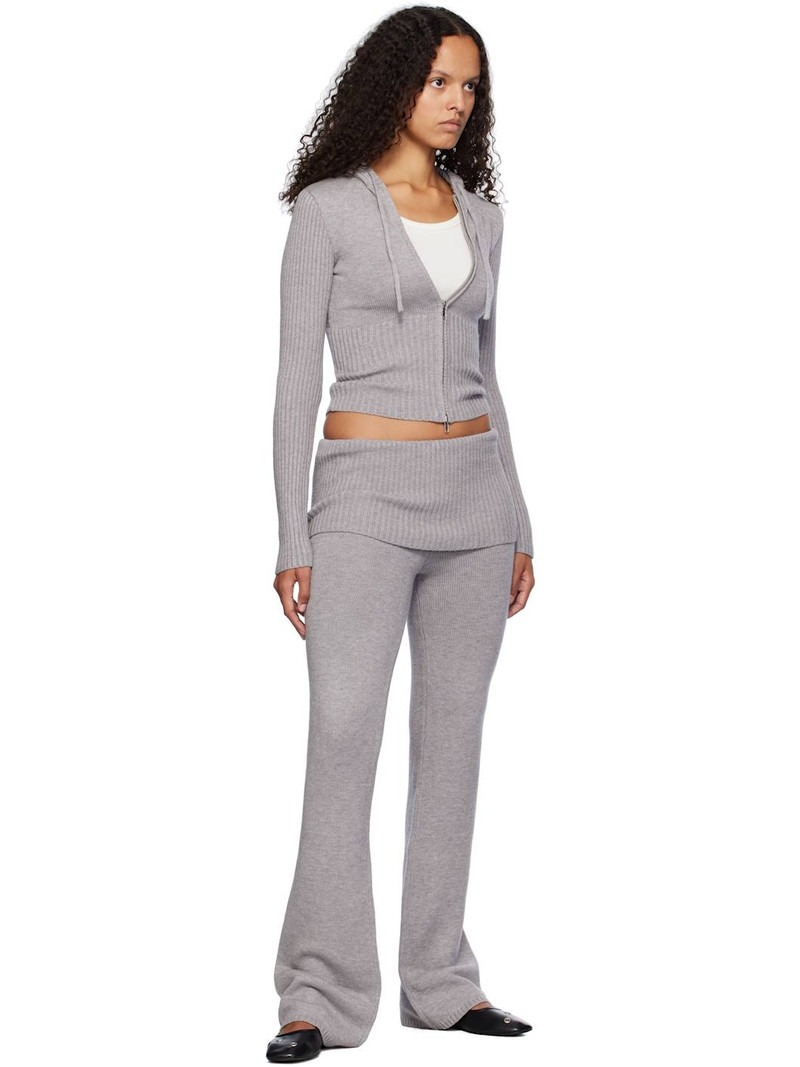 Frankies Bikinis Gray Heritage Zip Up Hoodie outlook