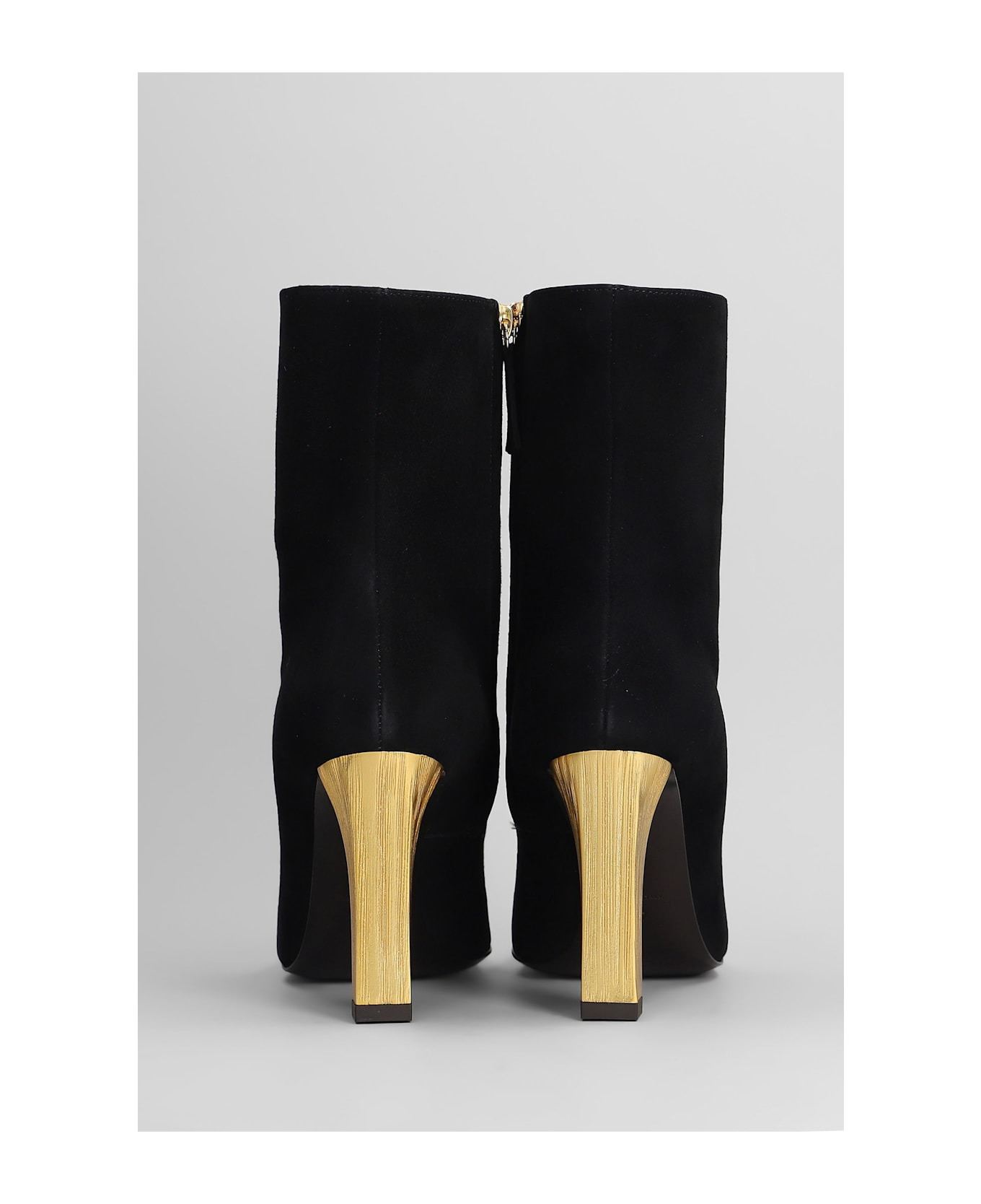 Brenda 90 Tr High Heels Ankle Boots In Black Leather - 4