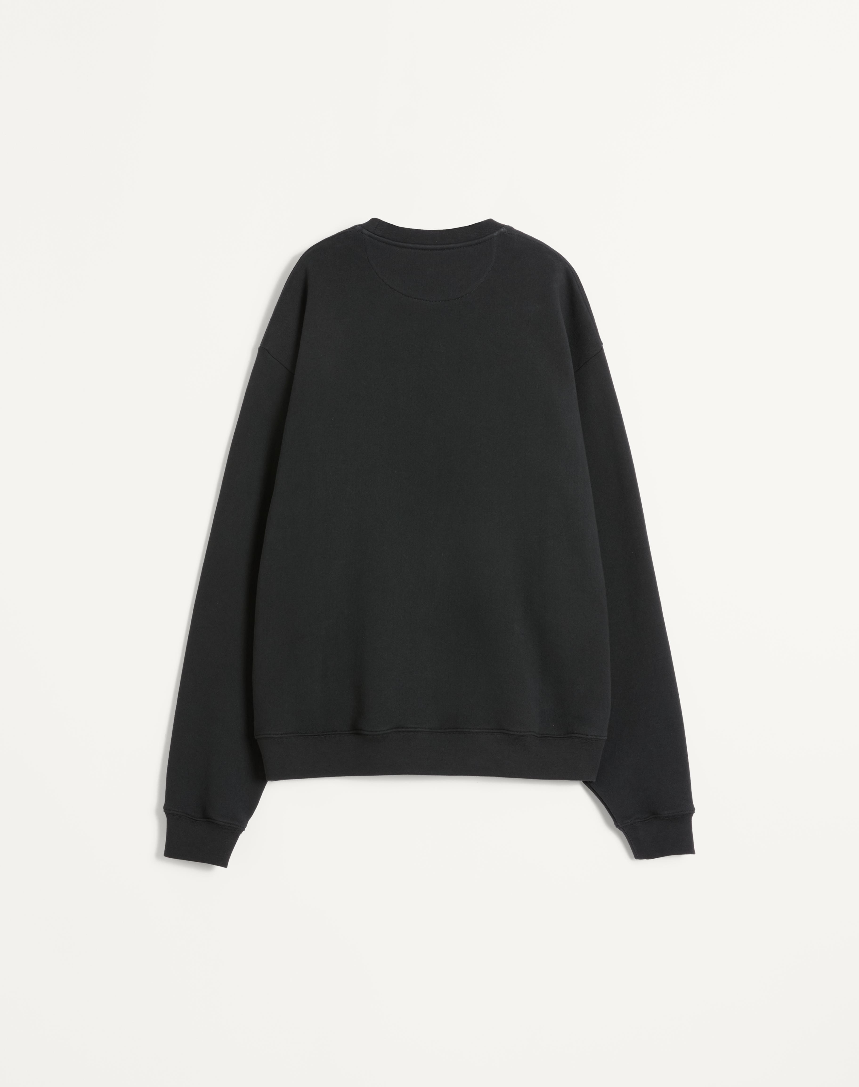 COTTON CREWNECK SWEATSHIRT WITH CHEZ VALENTINO PATCH - 2