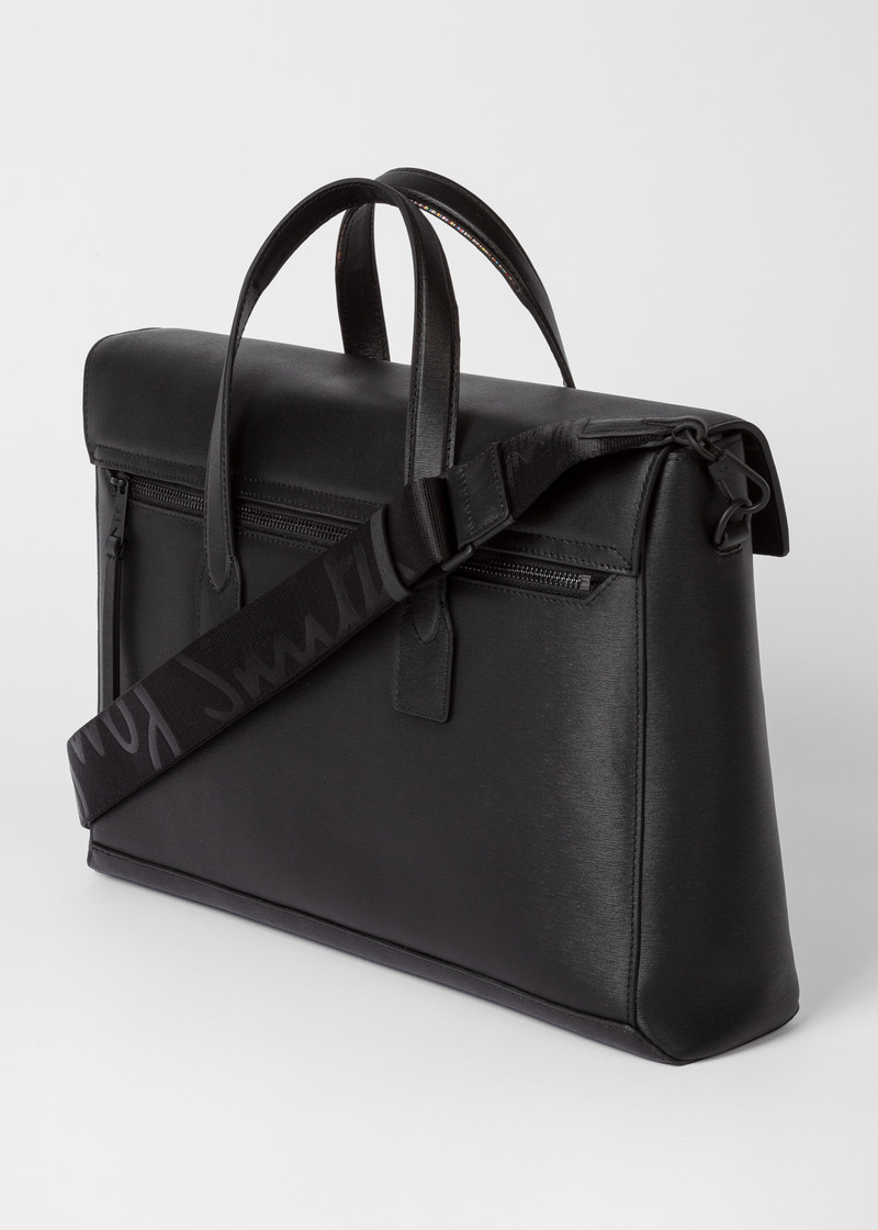 Black Embossed Leather Folio 4