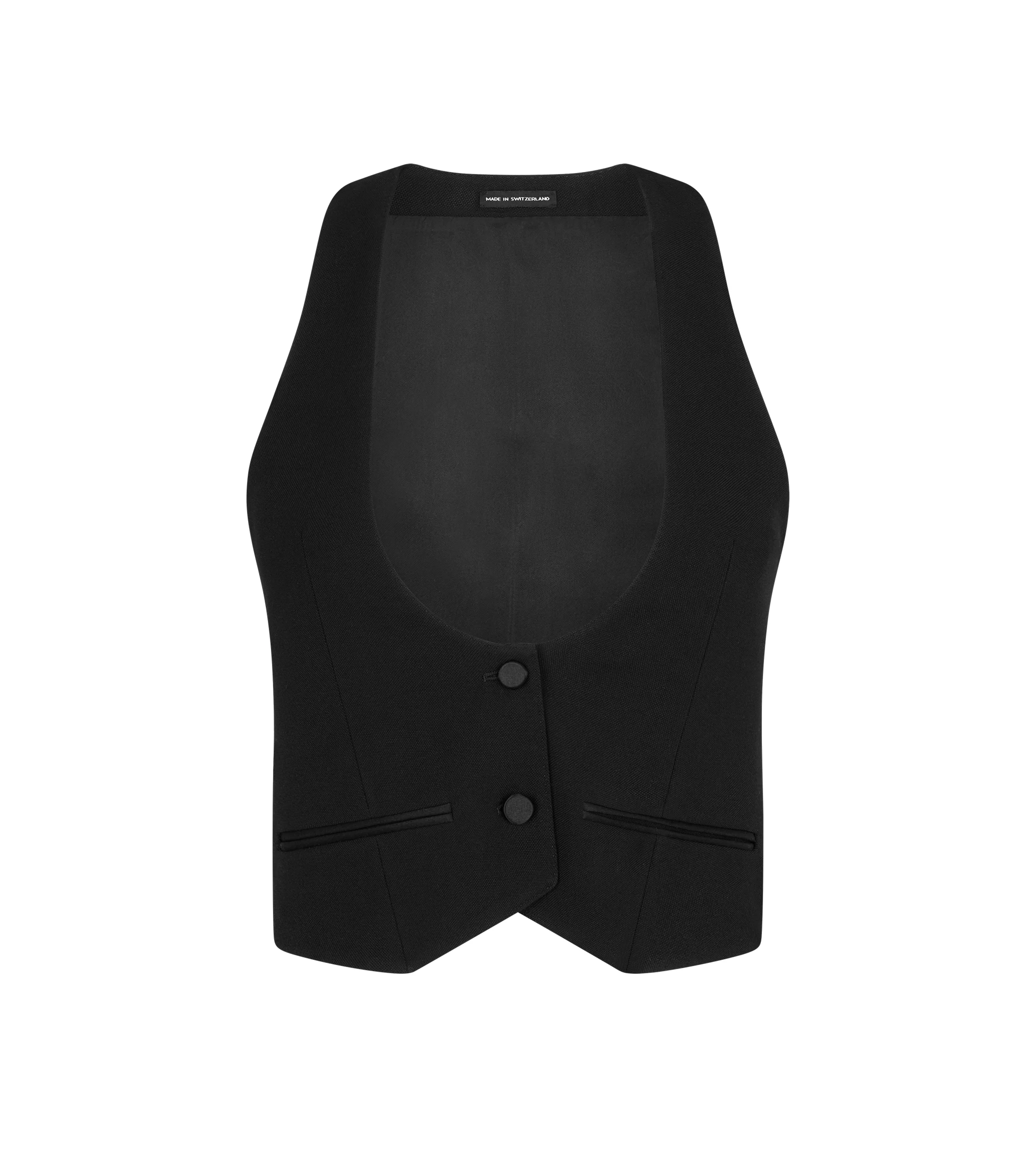 SHARP GRAIN DE POUDRE TUXEDO WAISTCOAT - 1