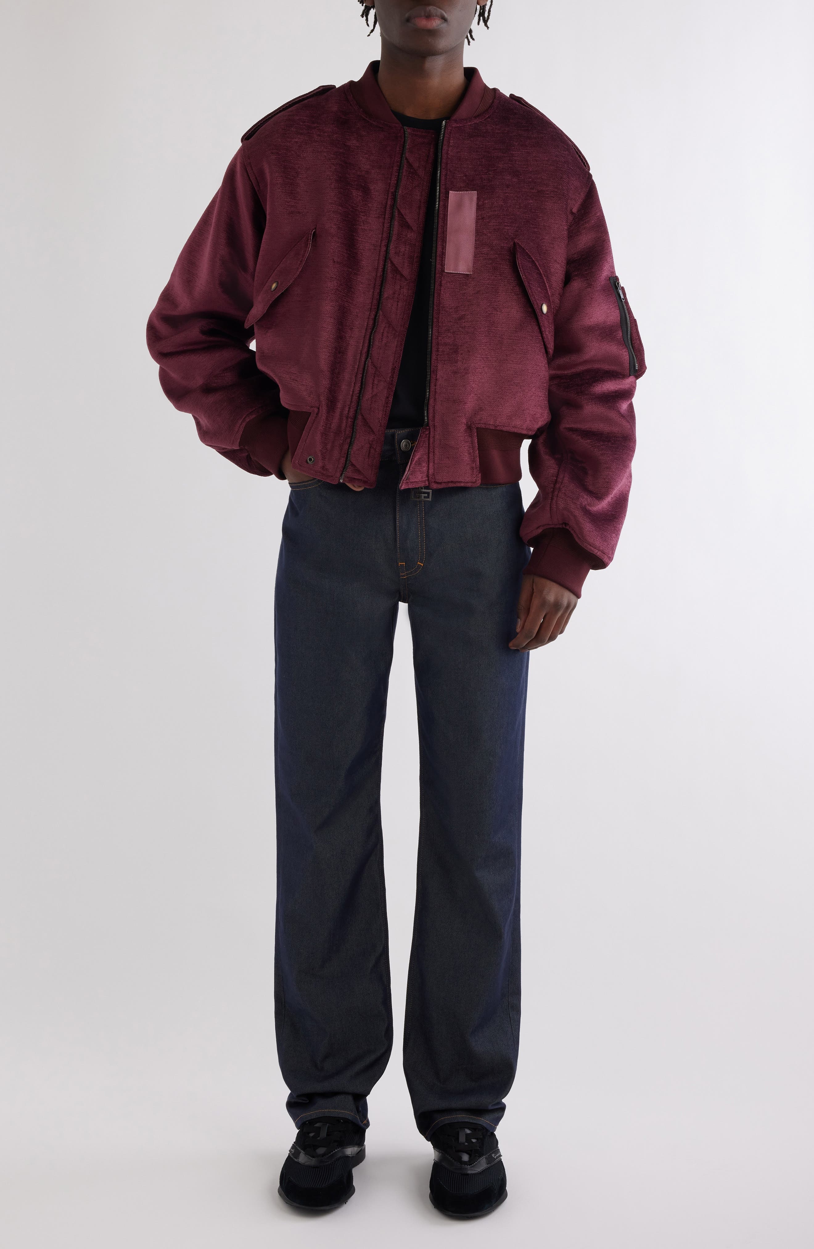 Givenchy Silk Blend Straight Leg Jeans in Indigo Blue at Nordstrom - 2
