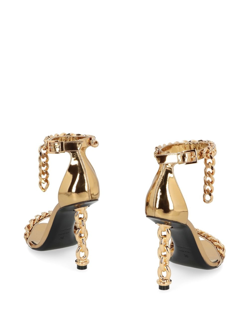 100mm metallic-effect sandals - 3