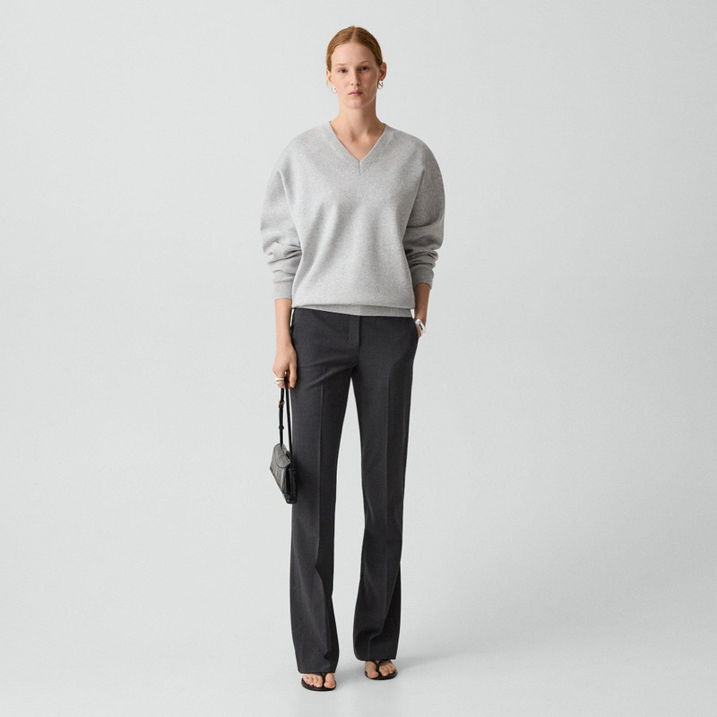 Theory V-Neck Sweatshirt in Light Bilen outlook