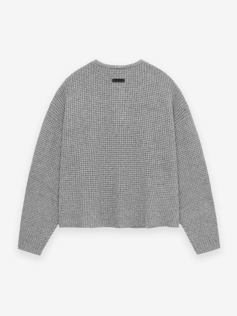 ESSENTIALS Heavy Waffle Cardigan outlook