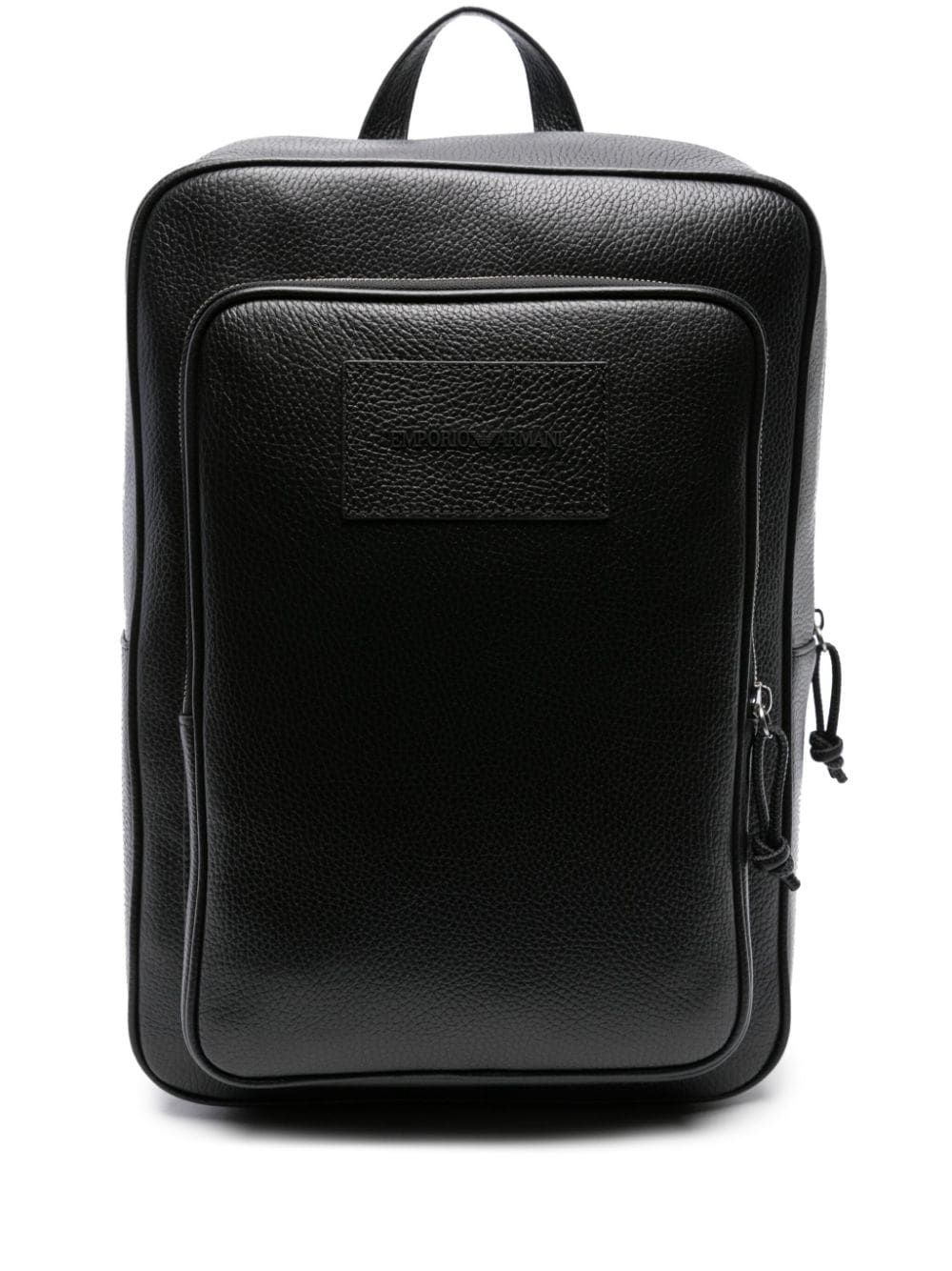 grained-leather backpack - 1
