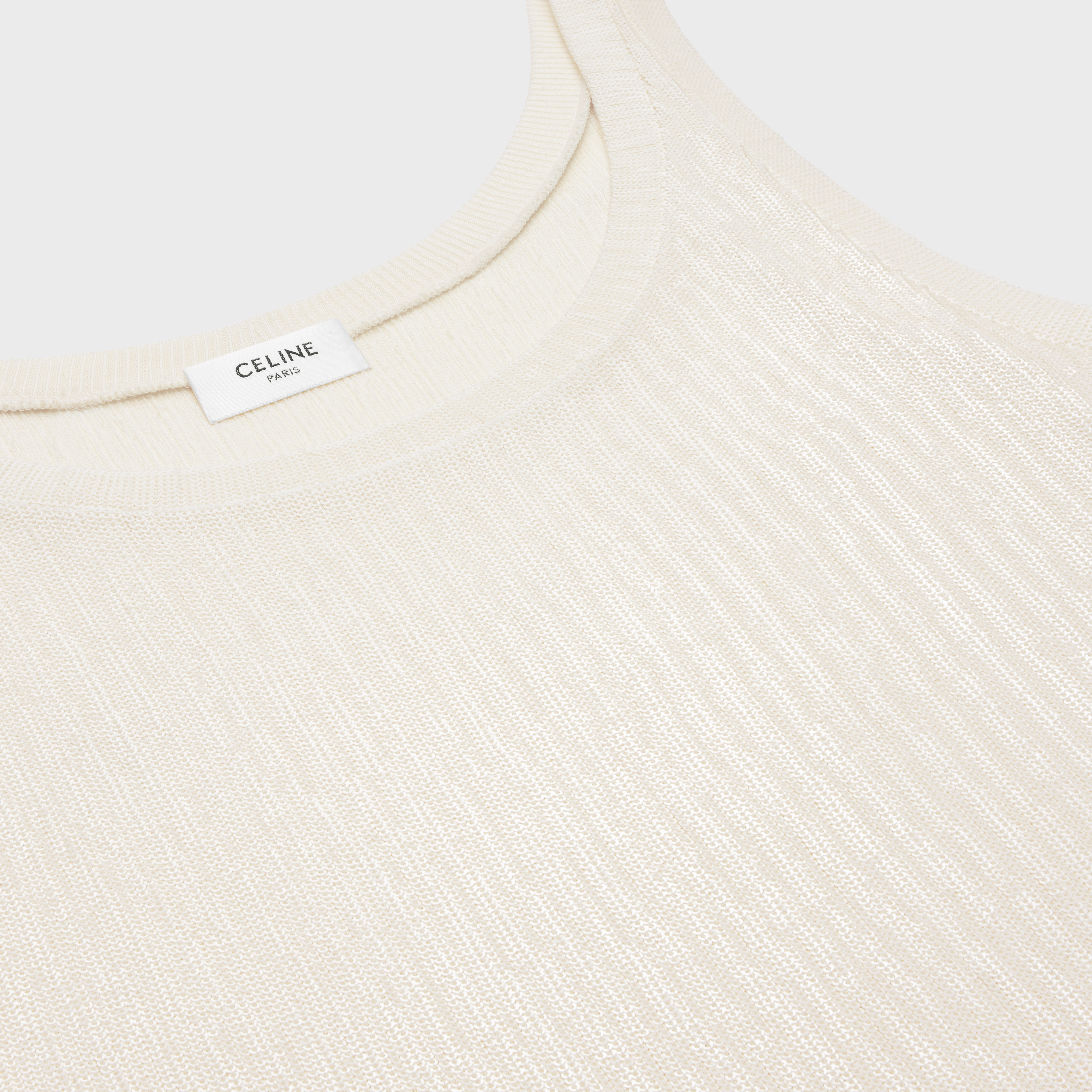 Embroidered tank top in silk jersey - 3