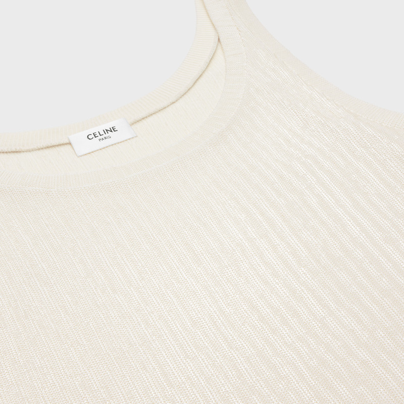 Embroidered tank top in silk jersey 3