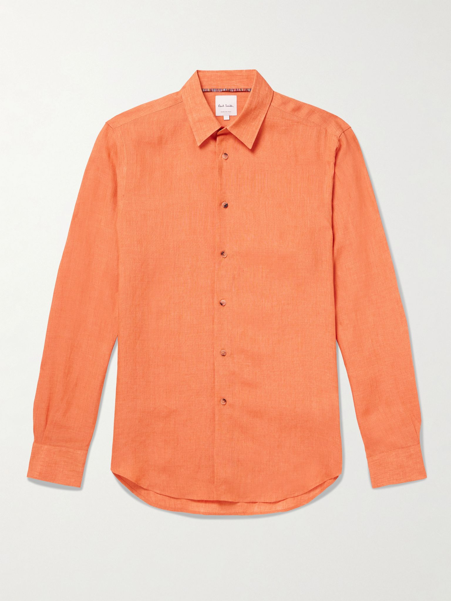 Linen Shirt Orange - 1