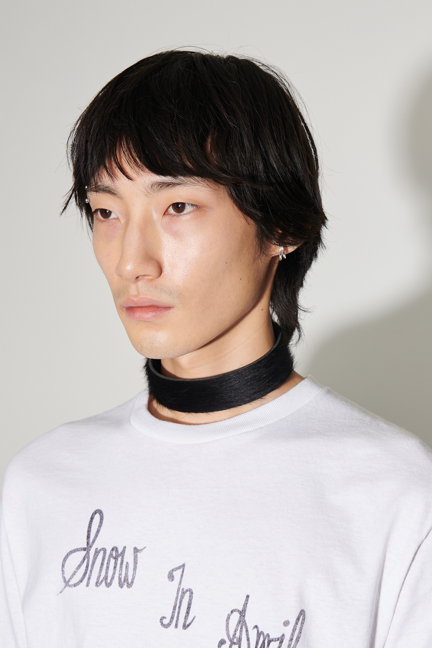 3 cm Choker Black Hair On Hide - 3