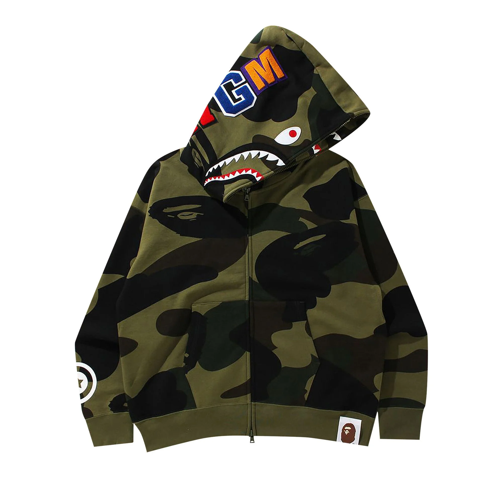 A BATHING APE® BAPE Giant 1st Camo Shark Loose Fit Full Zip Hoodie 