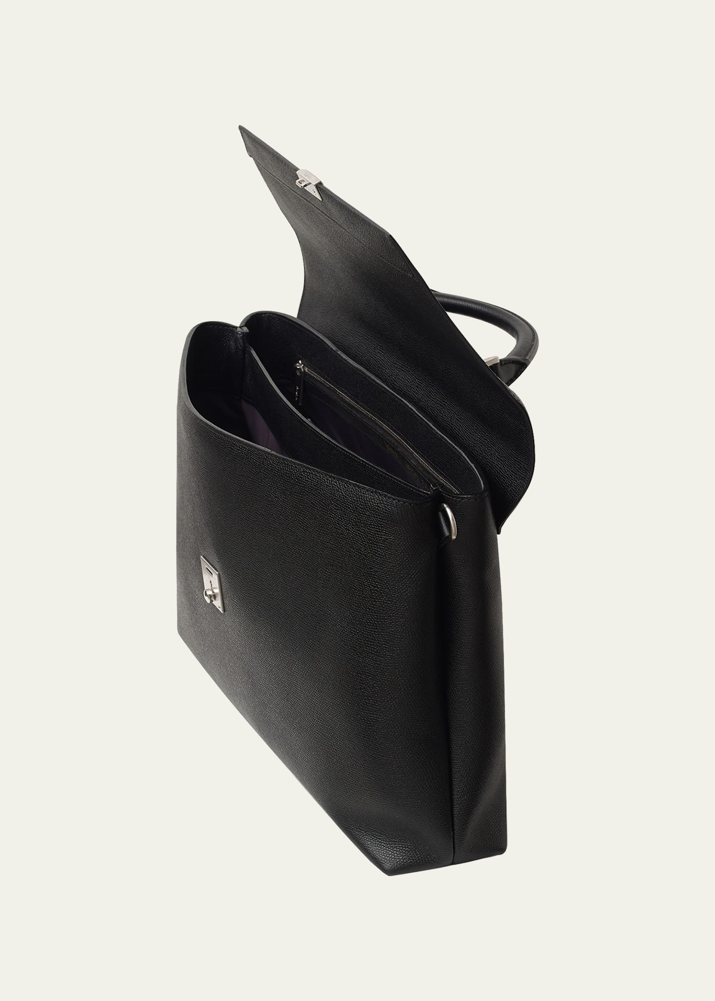 Men's Avietta Pebble Leather Briefcase - 4