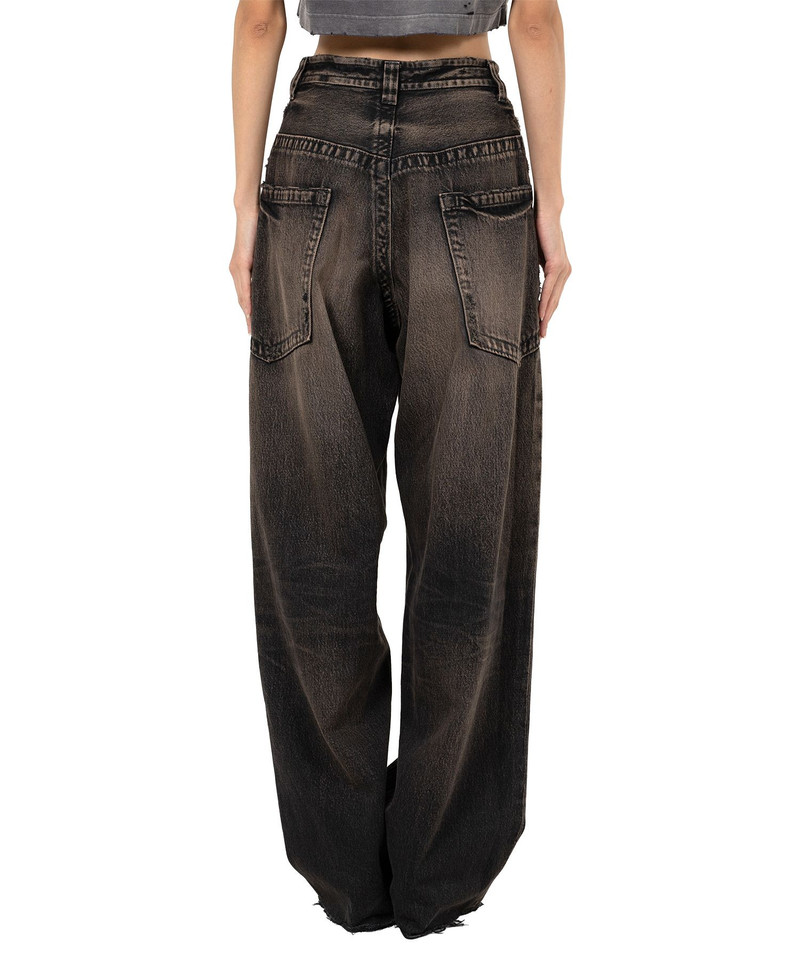 Amateur Sewn Like Wide Denim Pants 5
