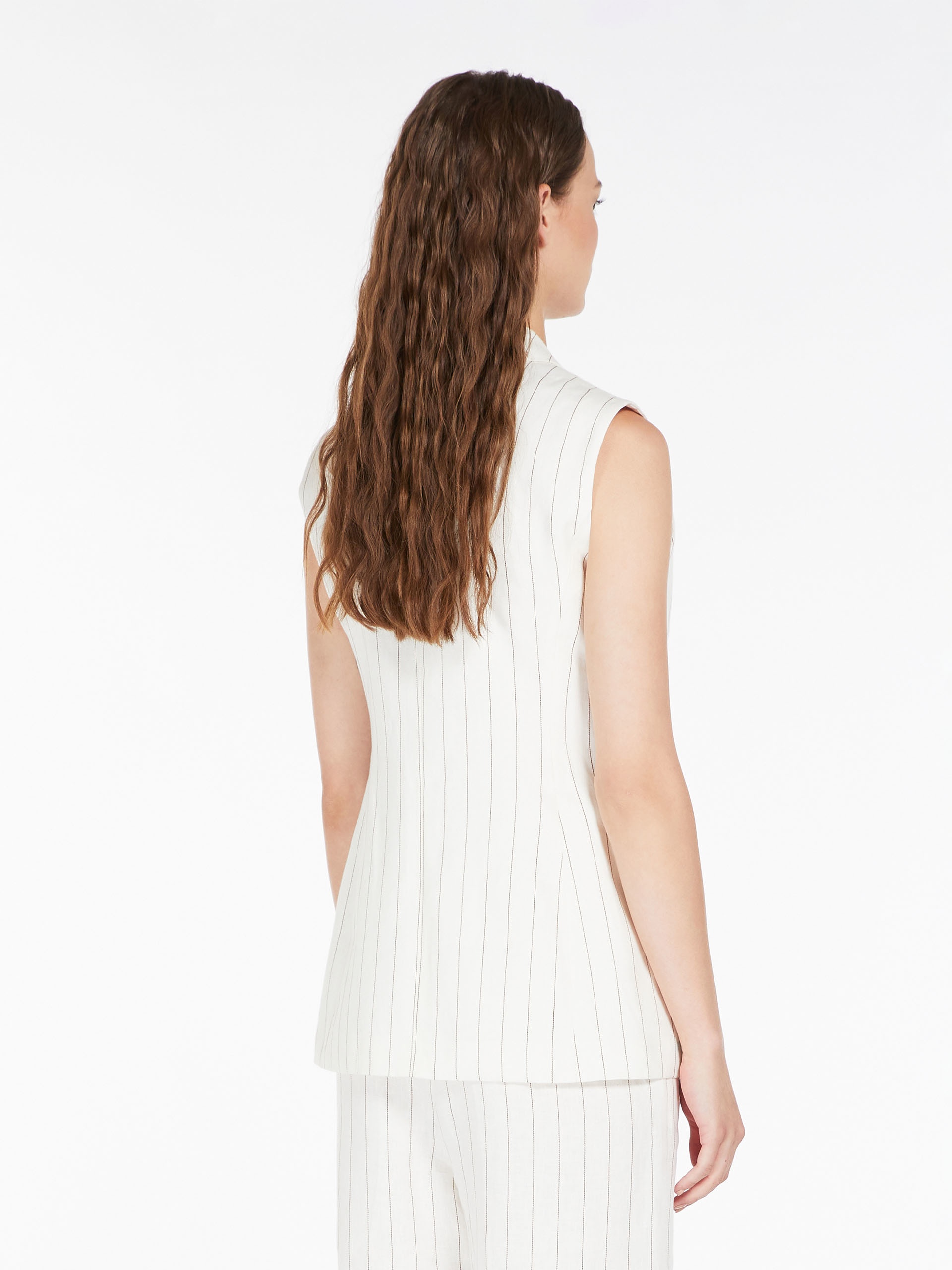 QUEBEC Pinstriped linen waistcoat - 4
