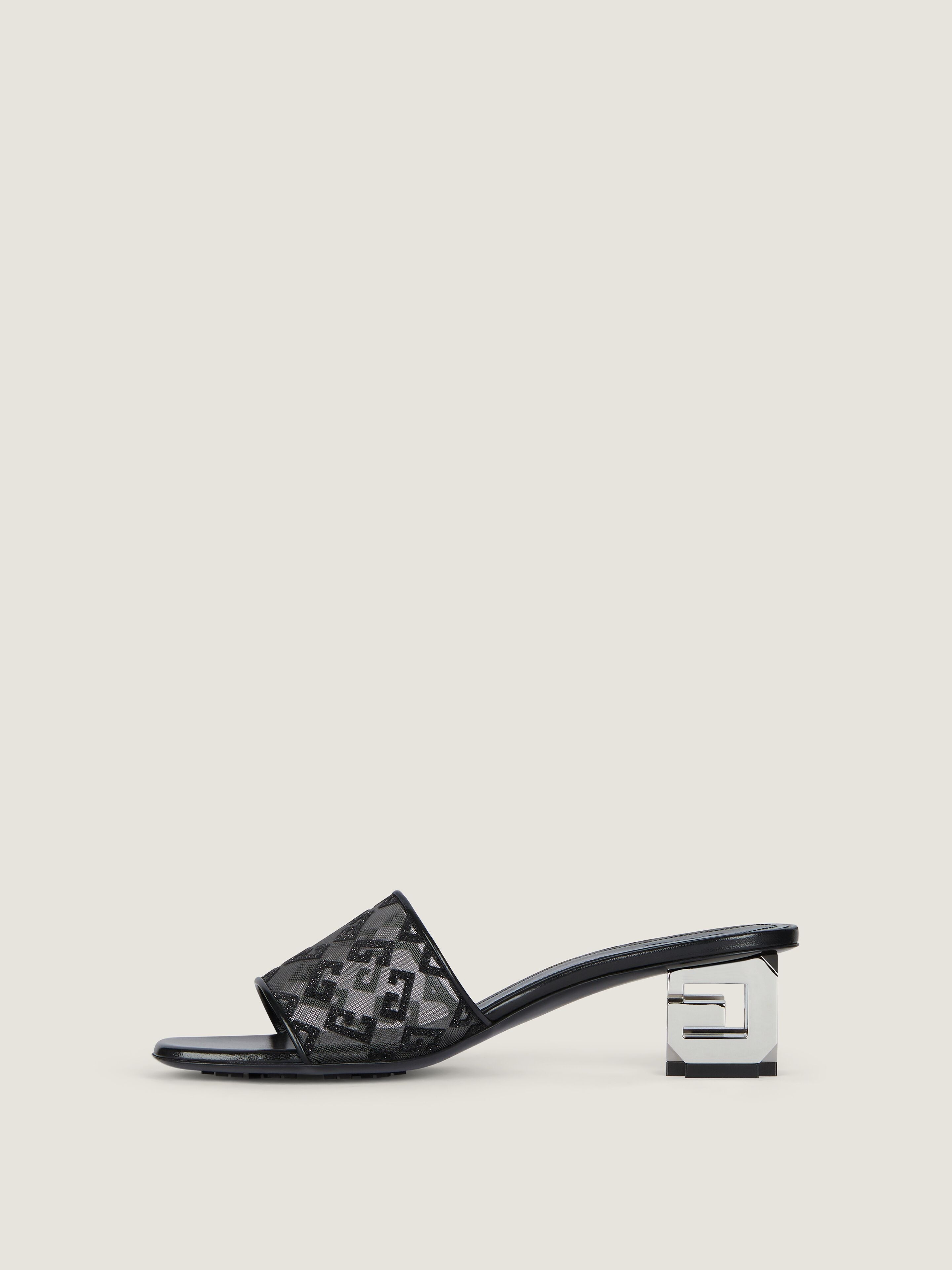 G CUBE MULES IN MONOGRAM 72 MESH WITH LUREX - 2
