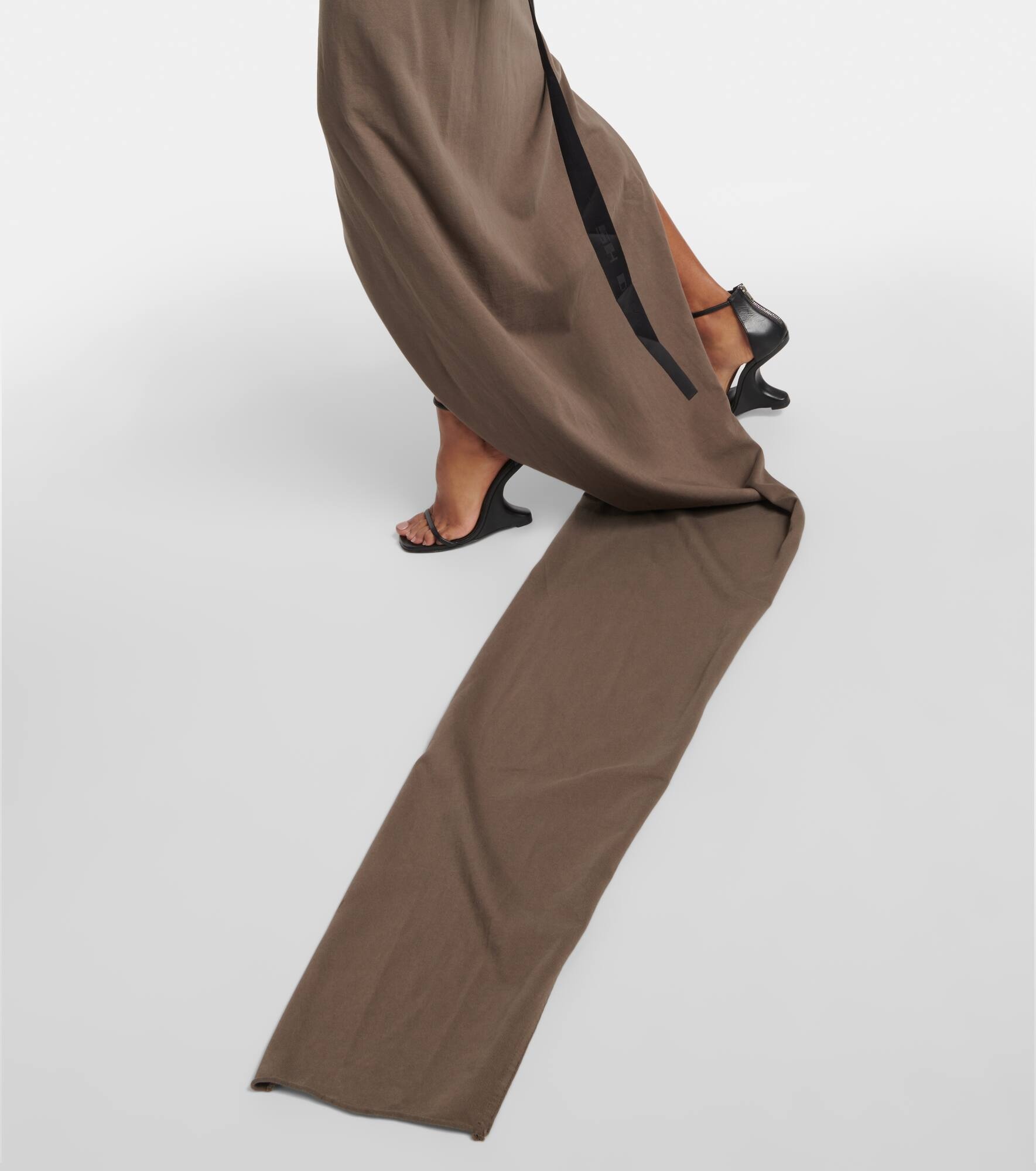 DRKSHDW gathered cotton maxi skirt - 5