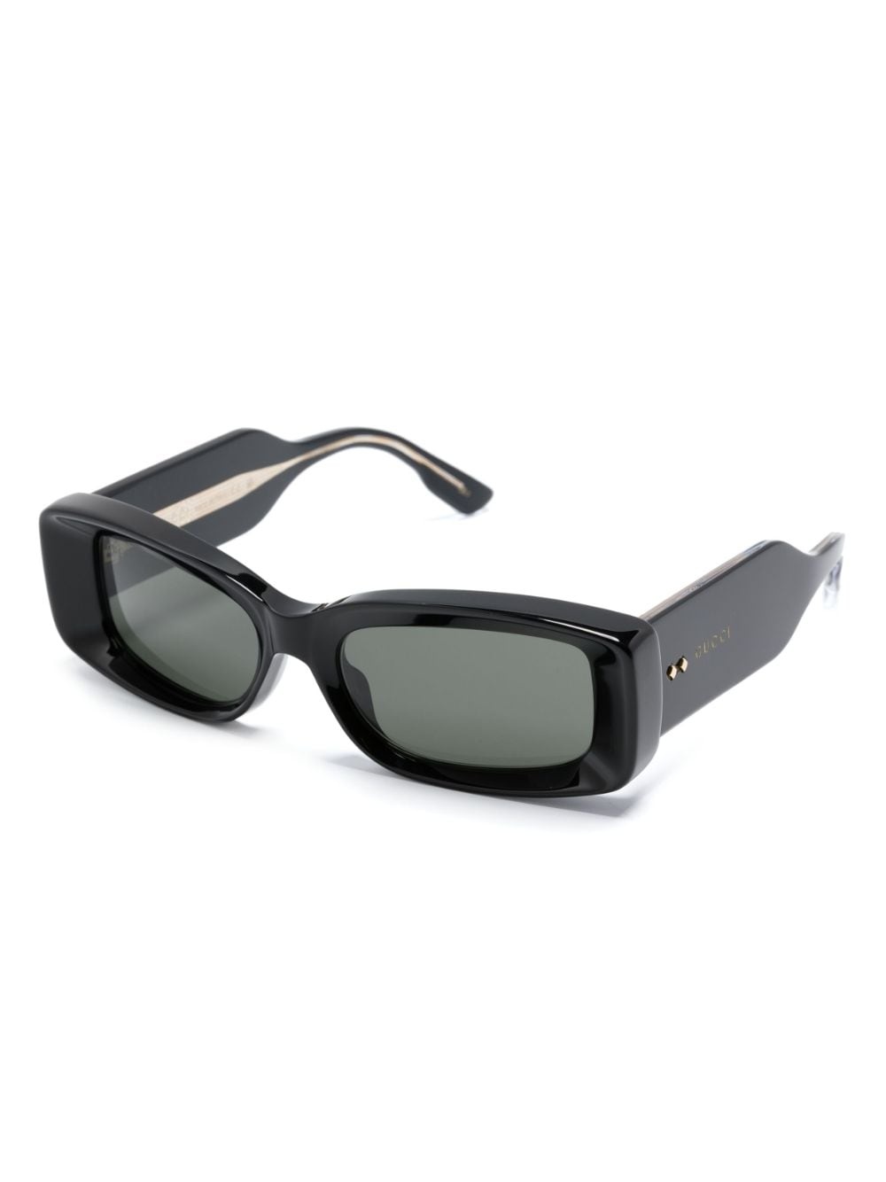 lens-decal rectangle-frame sunglasses - 2