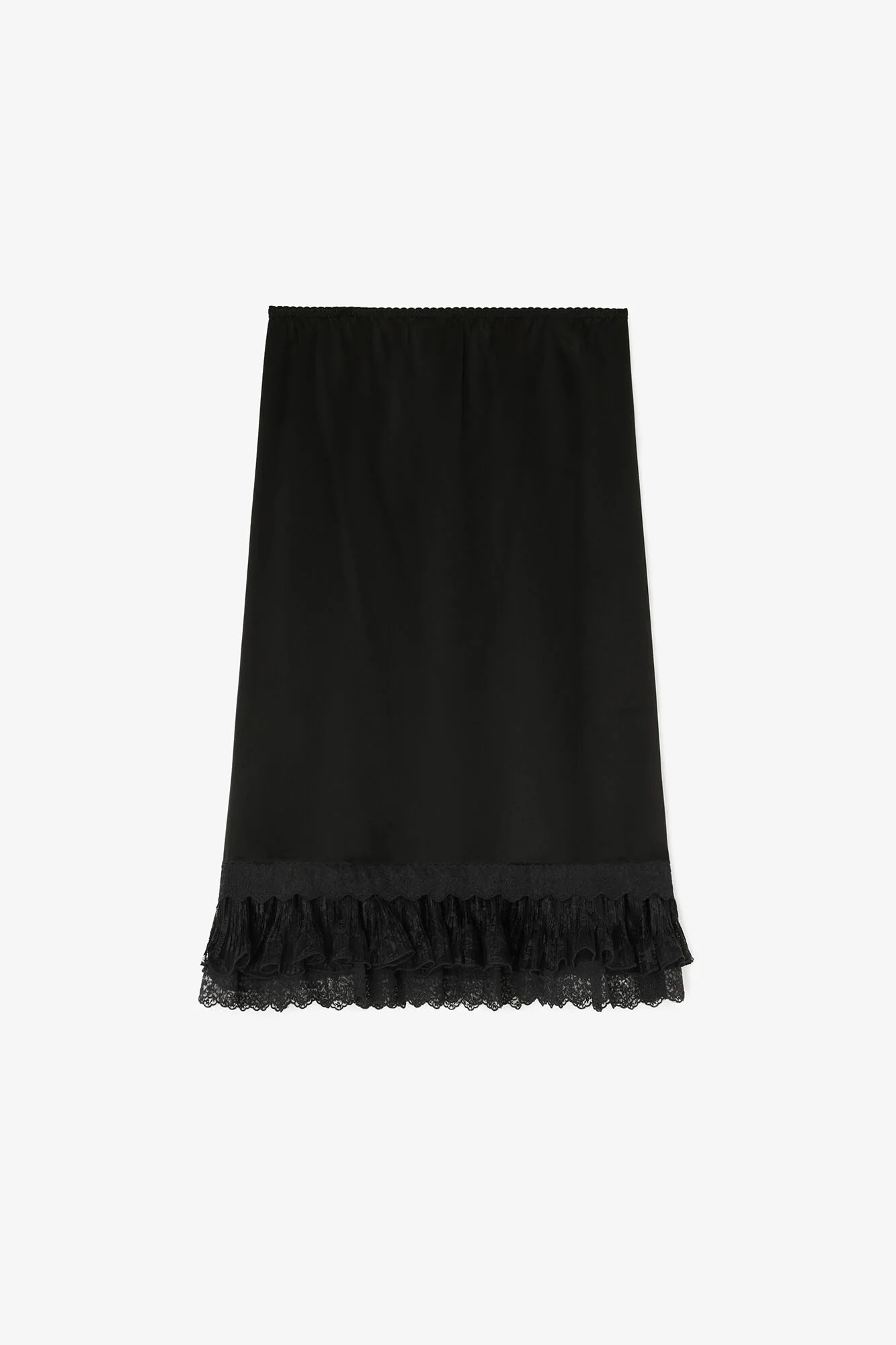 SKIRT IN FRILL SATIN - 1