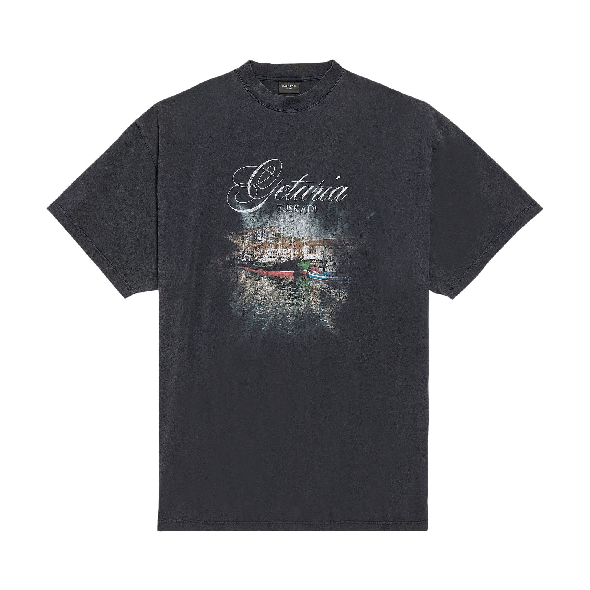 Balenciaga Oversize Fit Getaria T-Shirt 'Faded Washed Black' - 1
