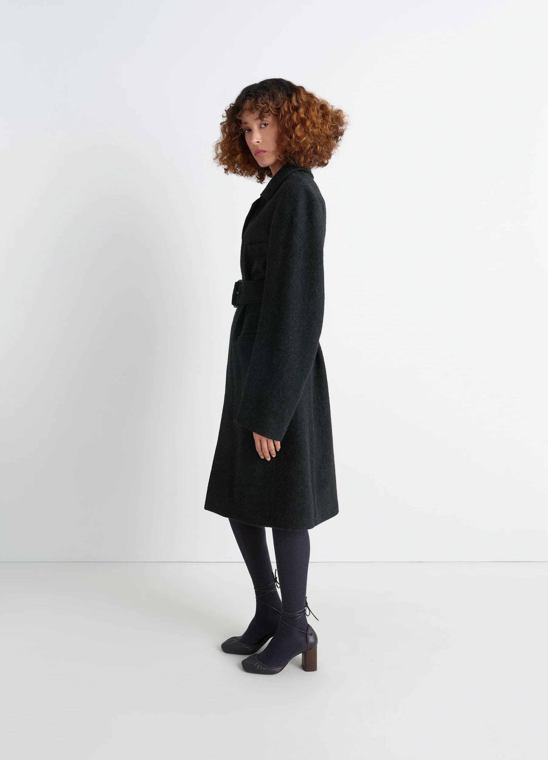 BELTED TAILORED COAT - 3