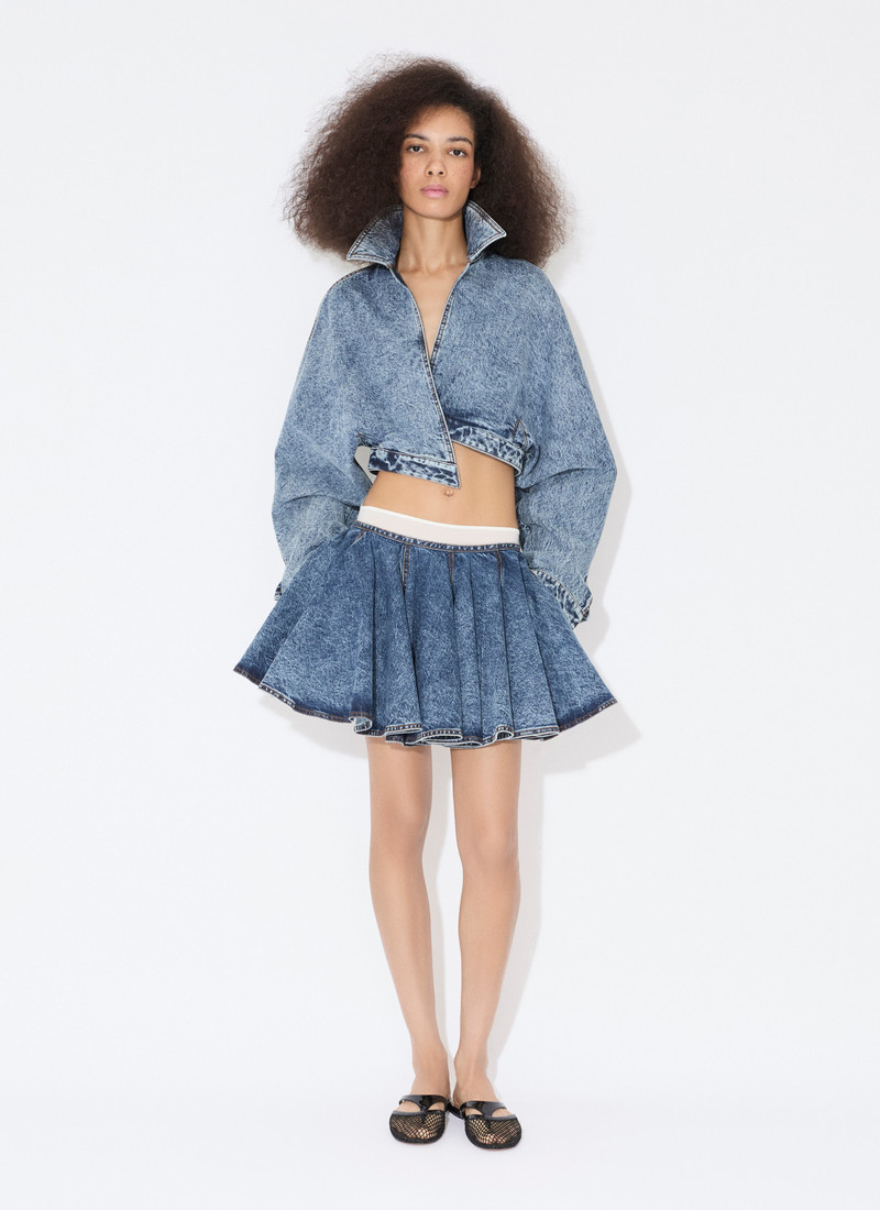 Alaïa DENIM SKATER SKIRT outlook