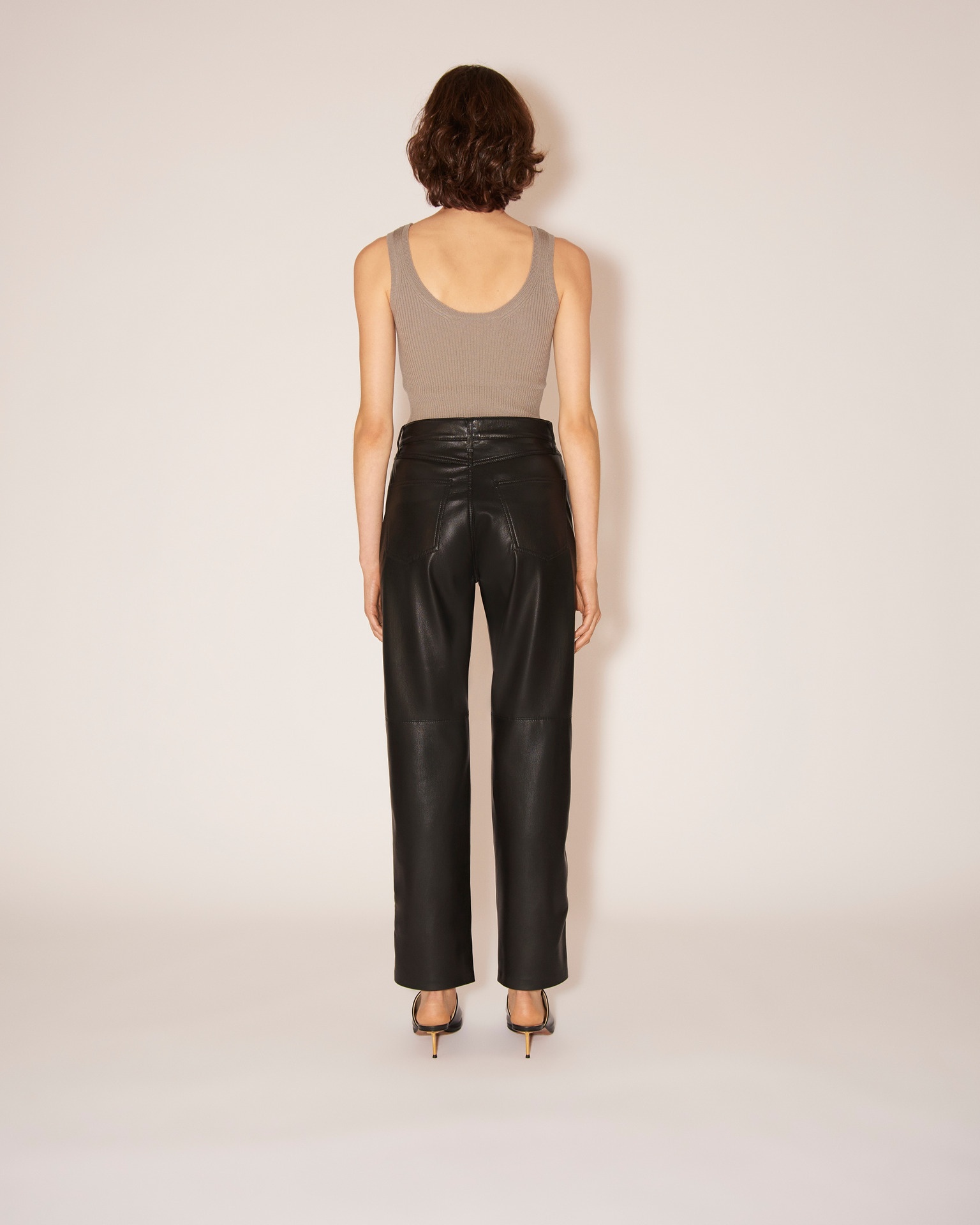 VINNI - OKOBOR™ alt-leather pants - Black - 3