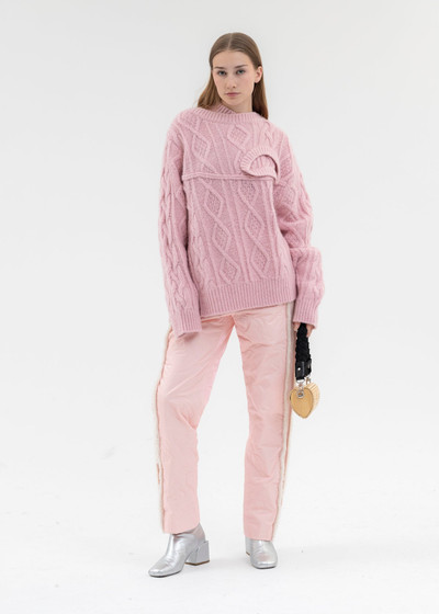FENG CHEN WANG PINK QUILTED PHOENIX TROUSERS outlook