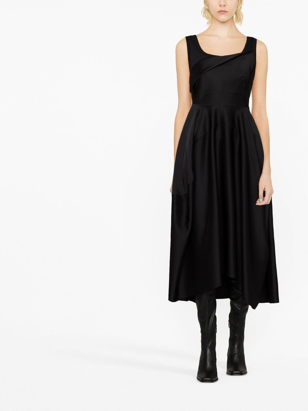 sleeveless pleated maxi dress - 2