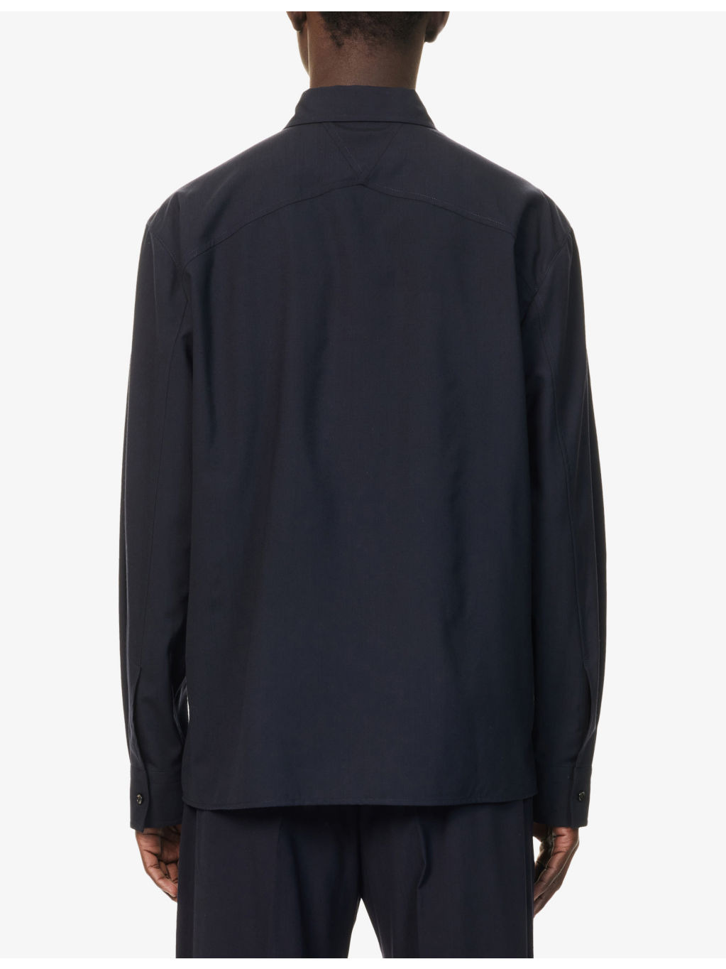 Spread-collar regular-fit wool shirt - 4