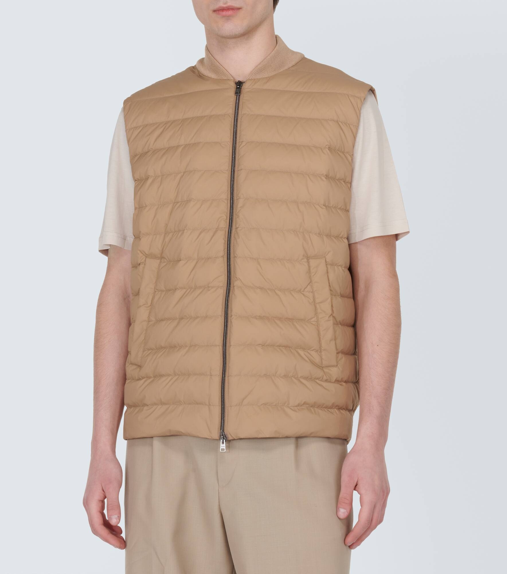 Wool and silk down vest - 3