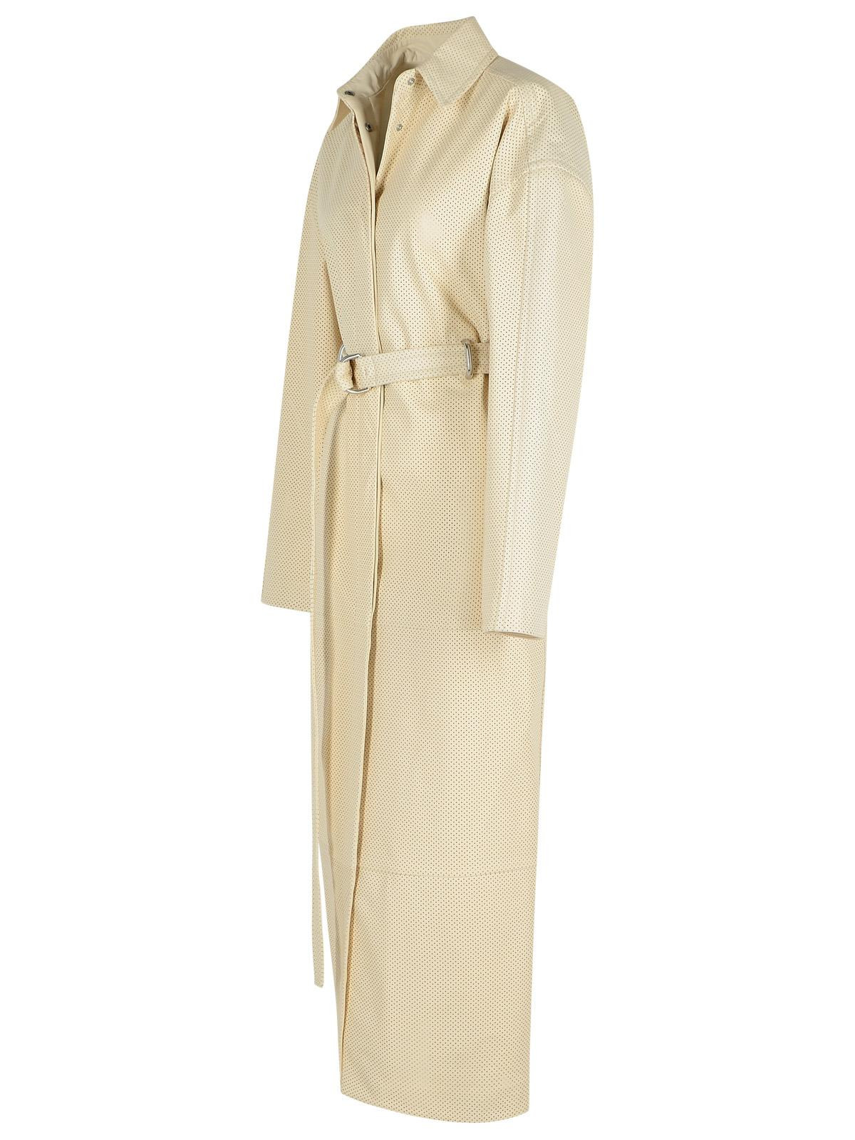 Sportmax Ivory Leather Trench Coat Women - 2