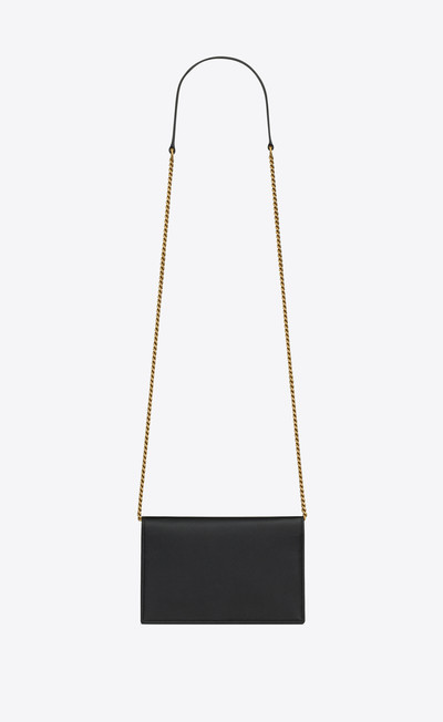 SAINT LAURENT cassandre envelope chain wallet in smooth leather outlook
