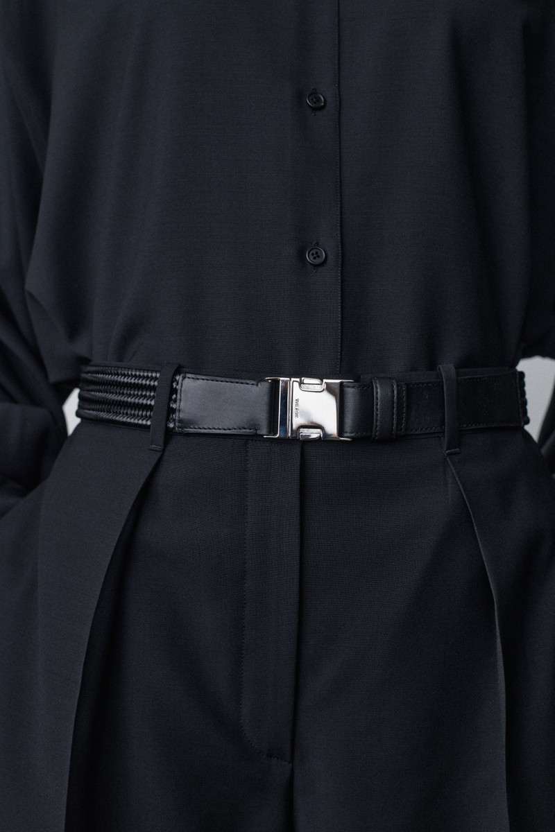 The Row Alex Woven Belt in Leather outlook