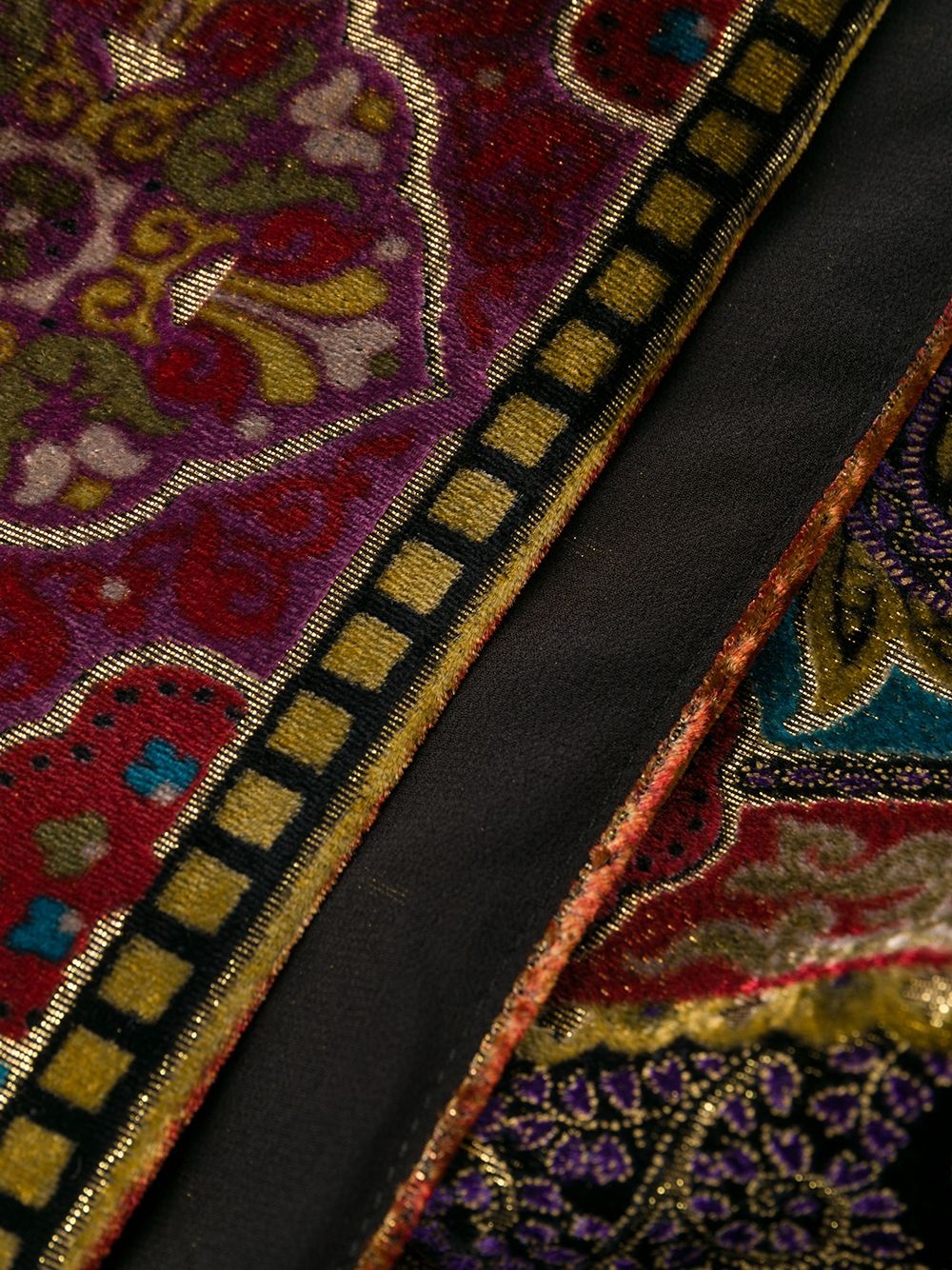 carpet-print velvet jacket - 8