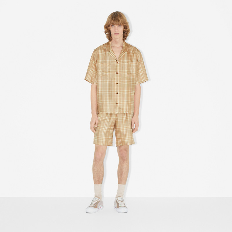 Vintage Check Mesh, Leather and Suede Sneakers 6