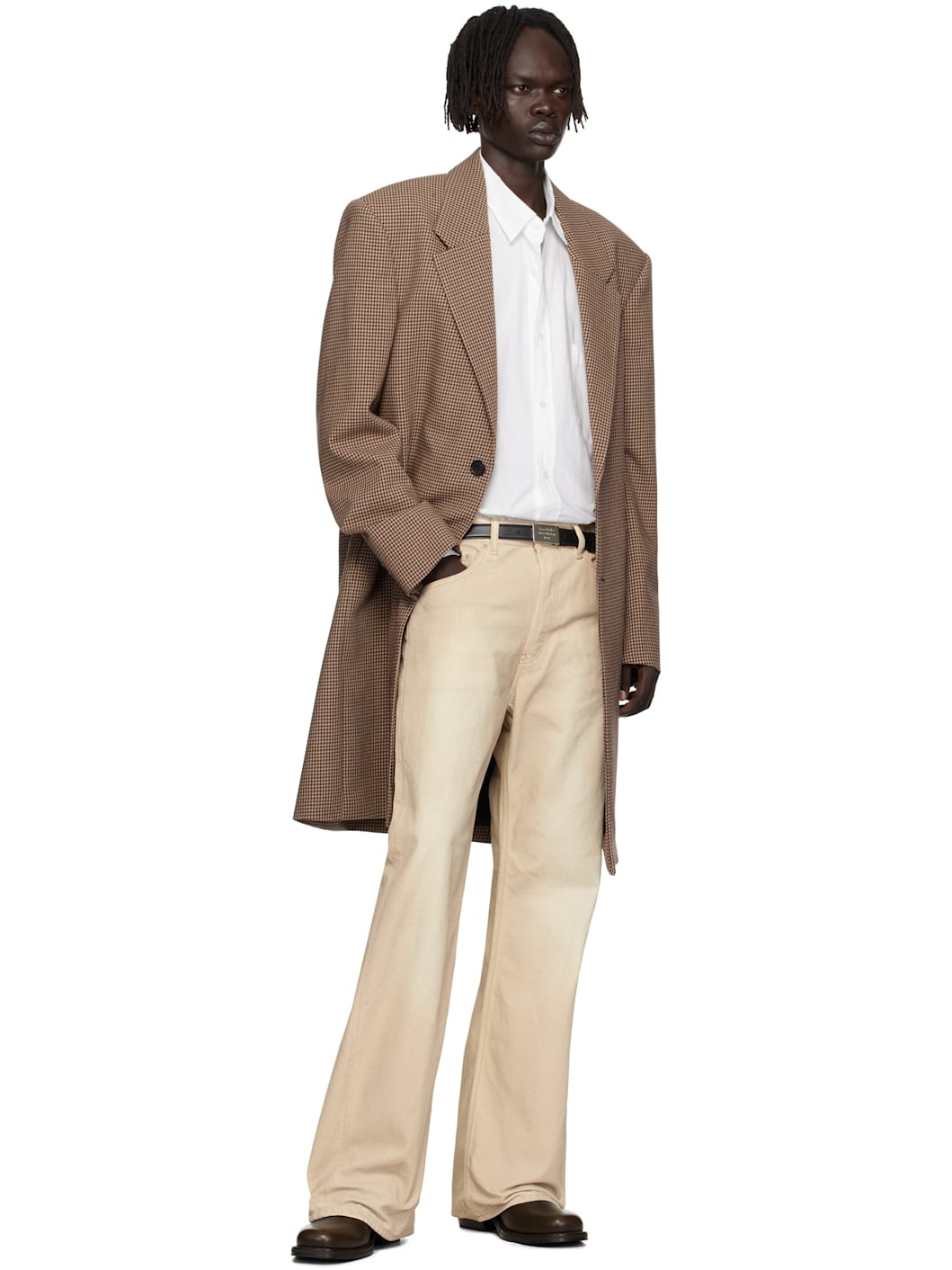 Beige Faded Jeans - 4