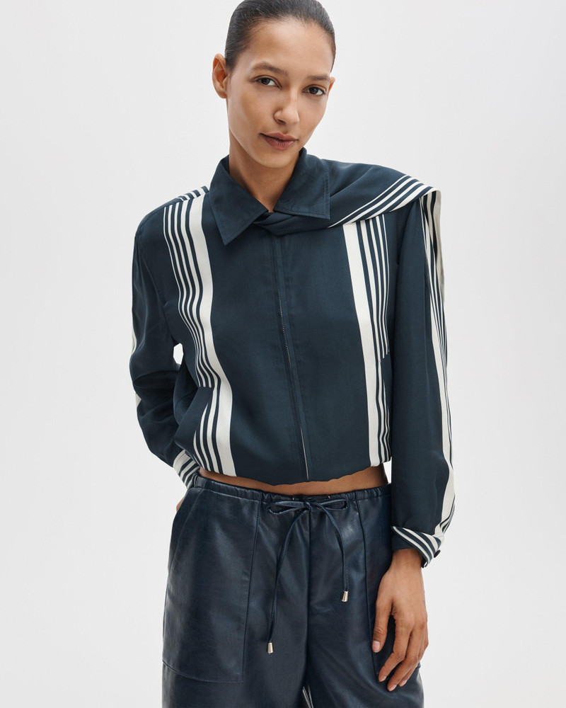 Krista Striped Silk-Blend Jacket 2