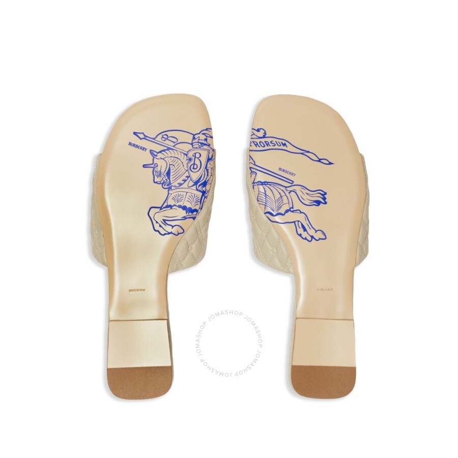 Burberry Logo Embossed Quilted Leather Sandals - 4