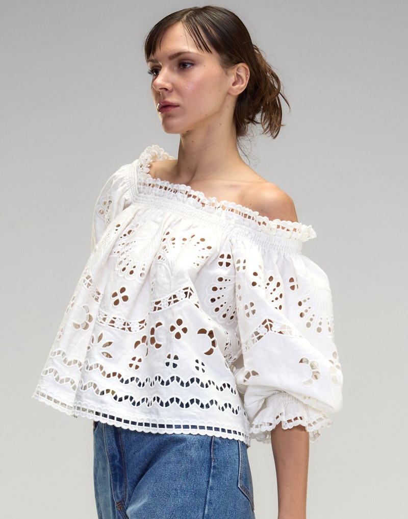 Eva Embroidered Linen Blouse 1