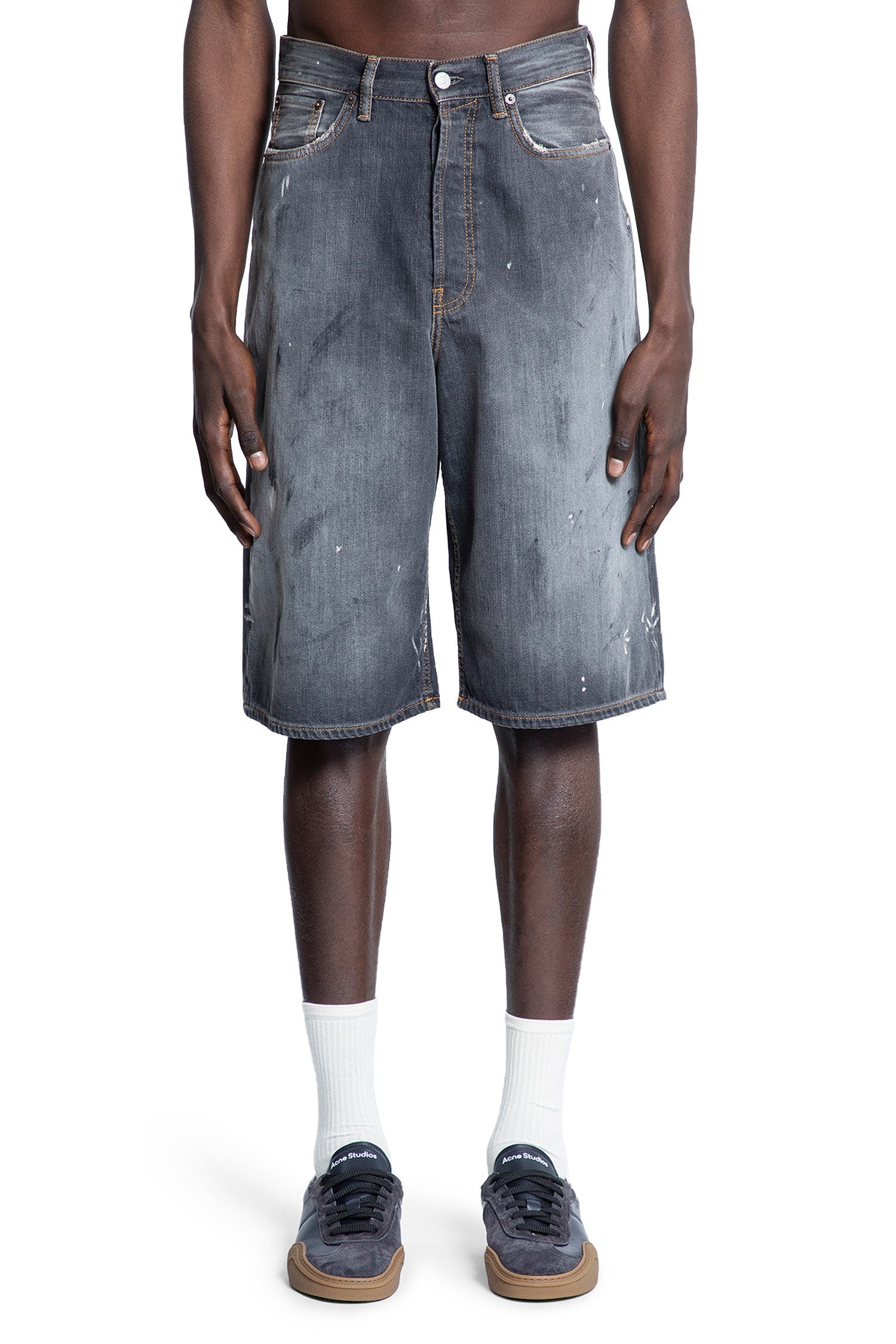 パンツ Acne Studios LOOSE FIT SHORTS 44 Acne Studios - Loose fit shorts - Mid blue