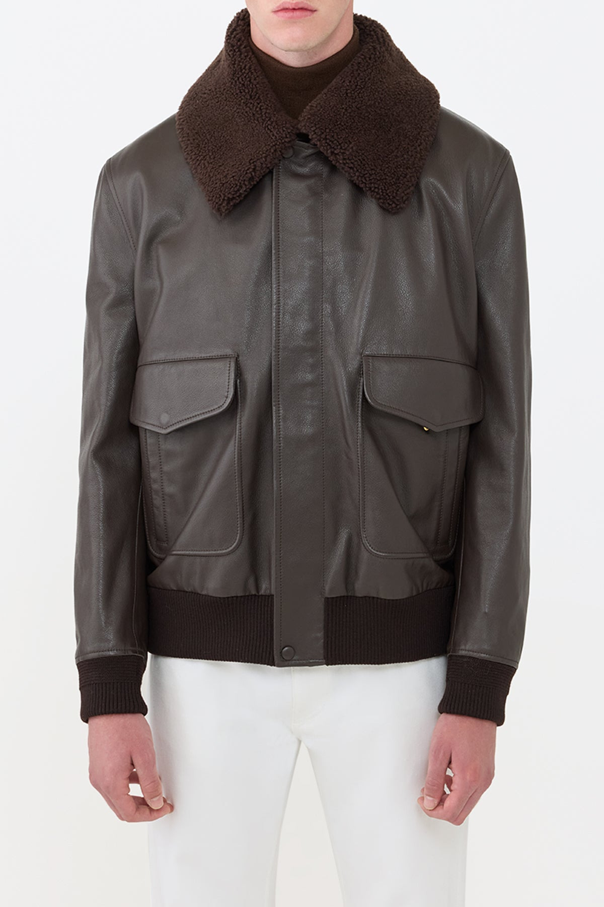 Grant Jacket in Chocolate Leather - 3