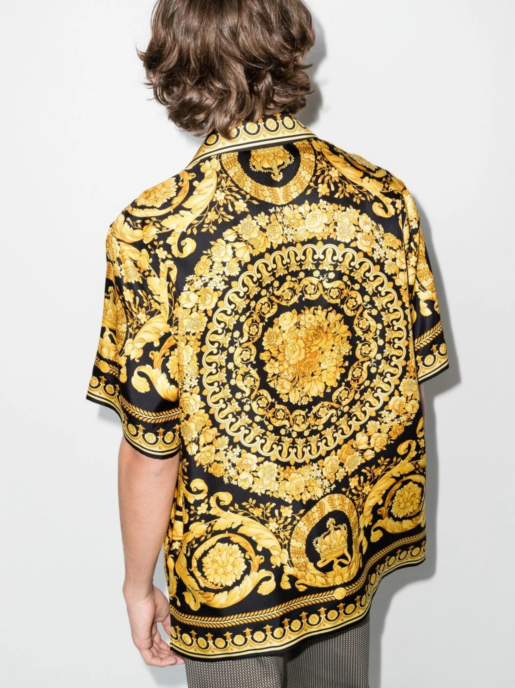 Barocco Print Silk Shirt - 3
