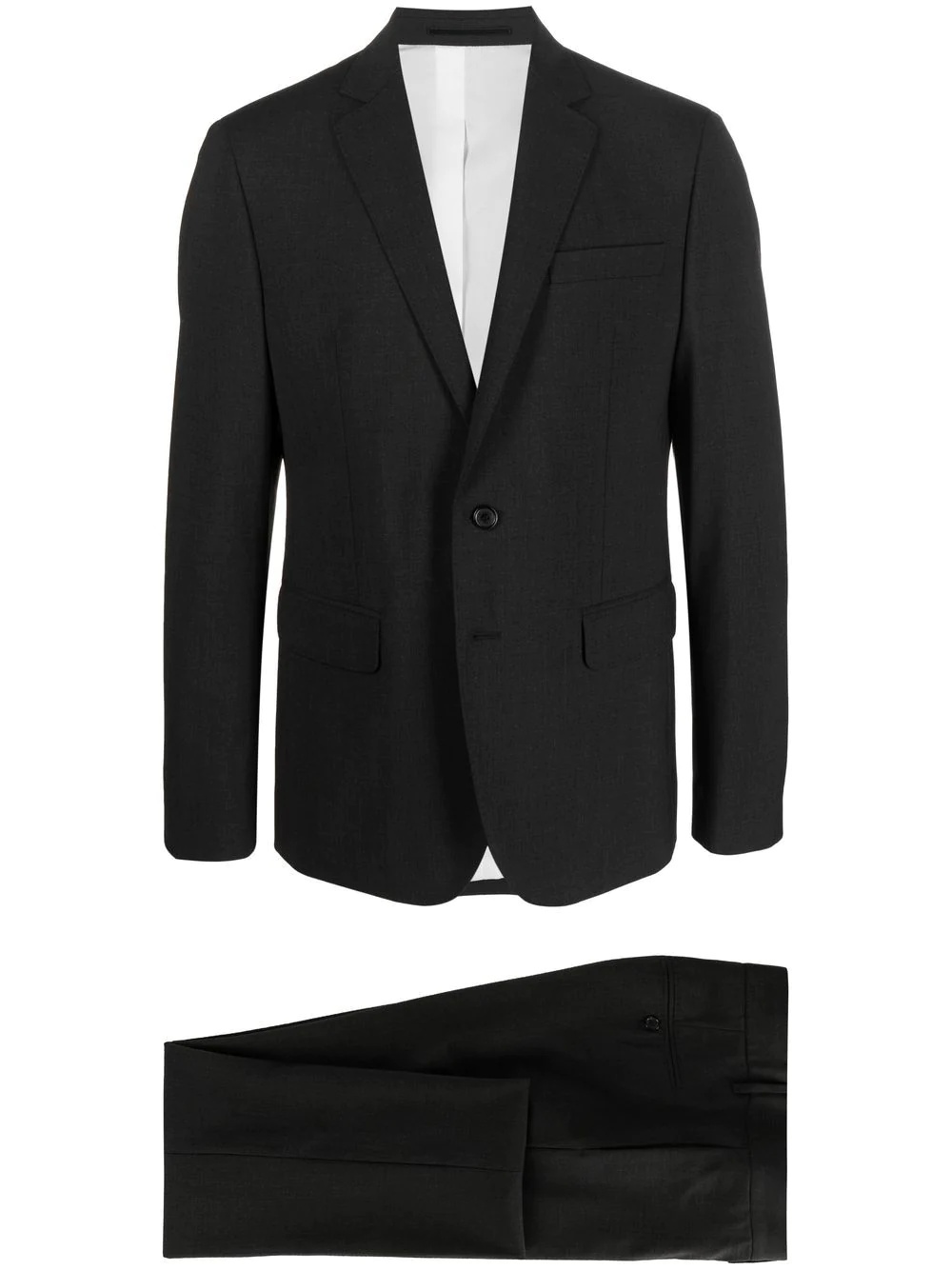 virgin-wool single-breasted suit - 1