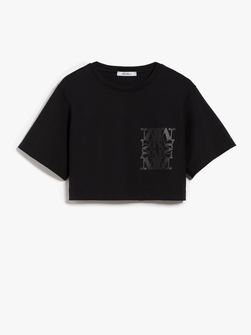 MESSICO Scuba jersey cropped T-shirt 1