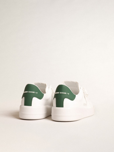 Golden Goose Purestar with white bio-based star and mat green leather heel tab outlook